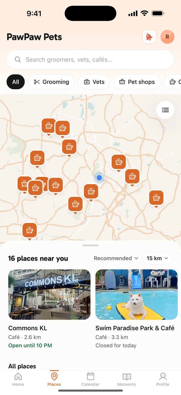 PawPaw Places in the app